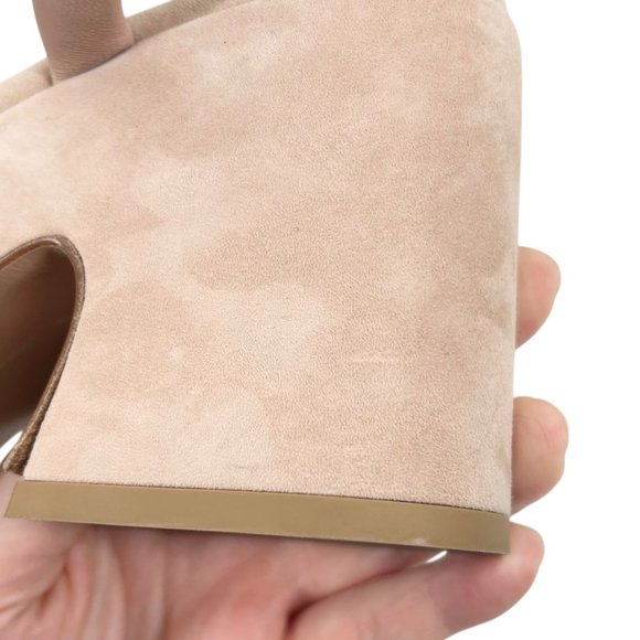 Gianvito Rossi Blush Braided Strap Suede Leather Platform Heel Sandals - Picture 11 of 14